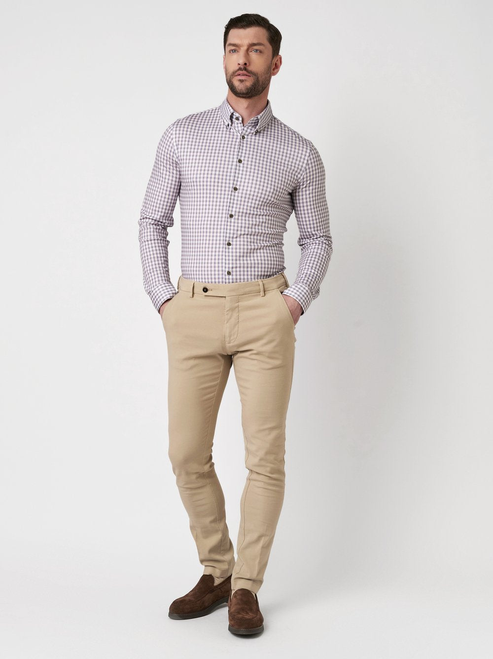 Luxury BD Brown White Check