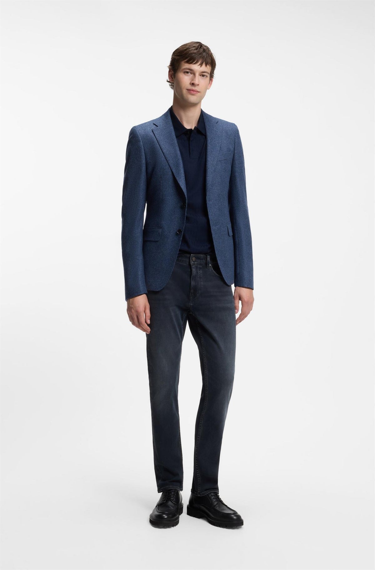 Delaware Slimfit Jeans In Indigo Knit Denim