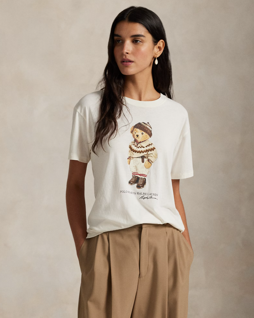 Polo Bear Cotton Jersey T-shirt Winter