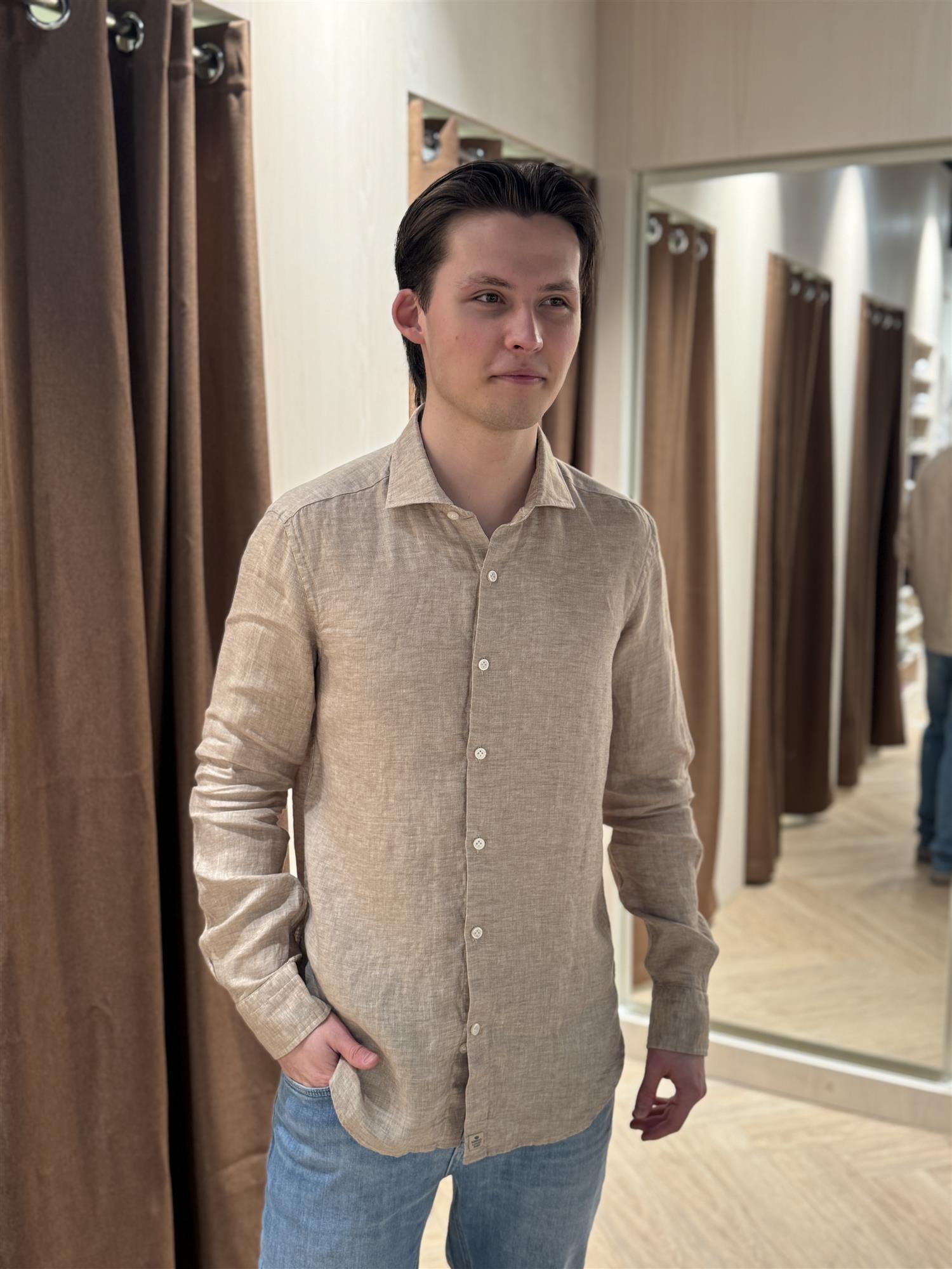 Linen Shirt 3106 Khaki