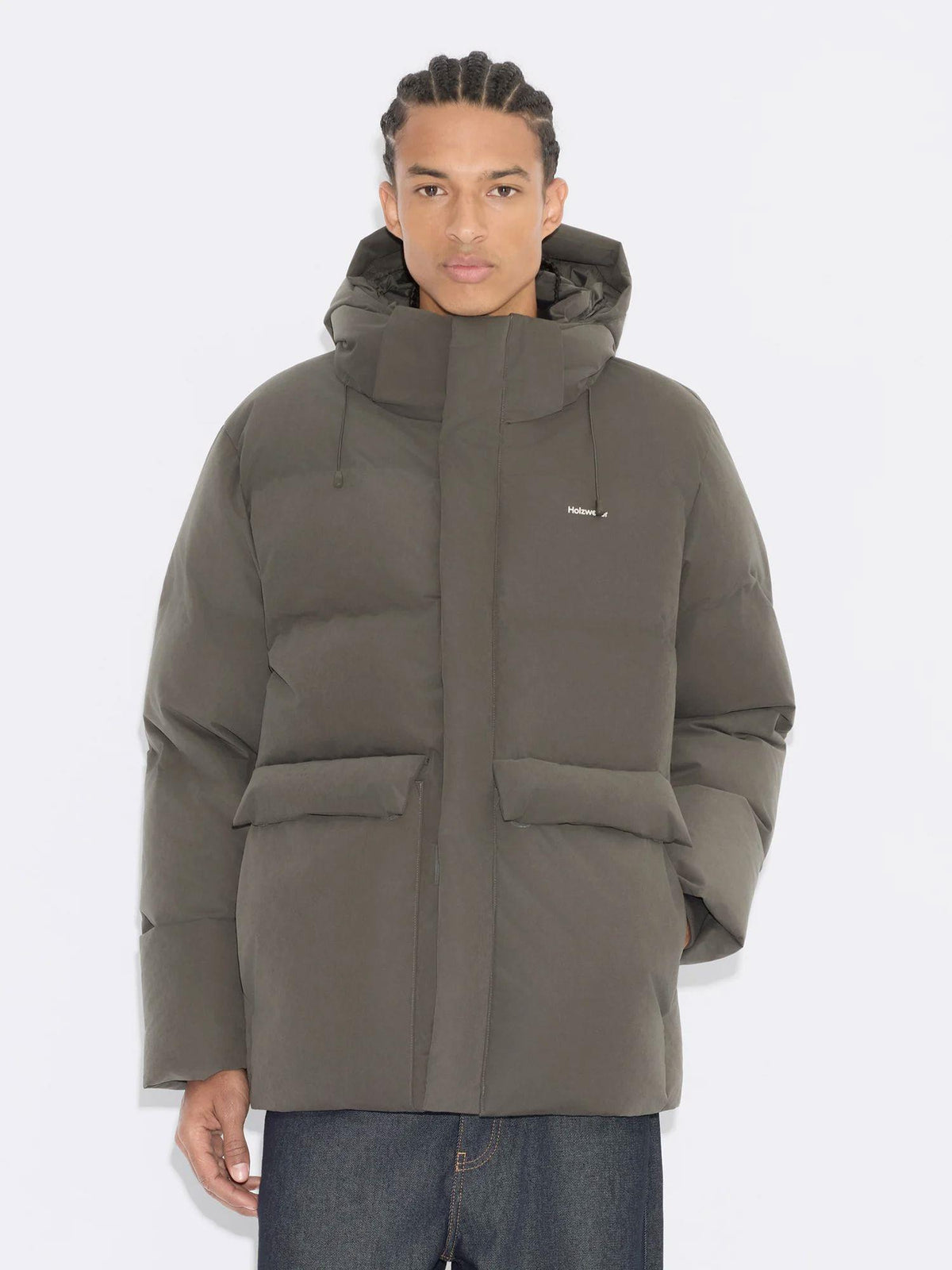 Dovre Brushed Down Jacket Dk. Green
