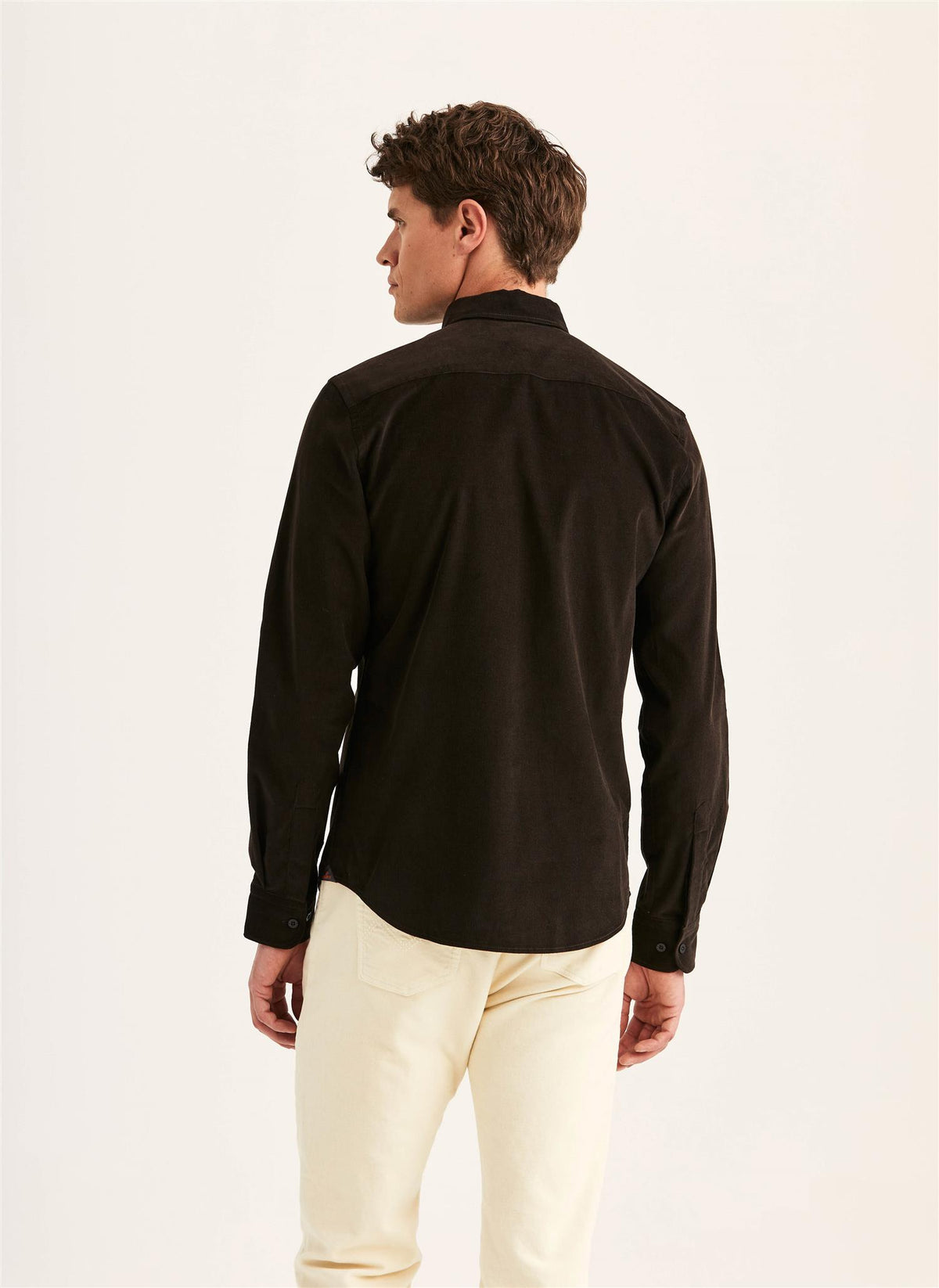 Douglas Cord Shirt-Slim Fit Brown