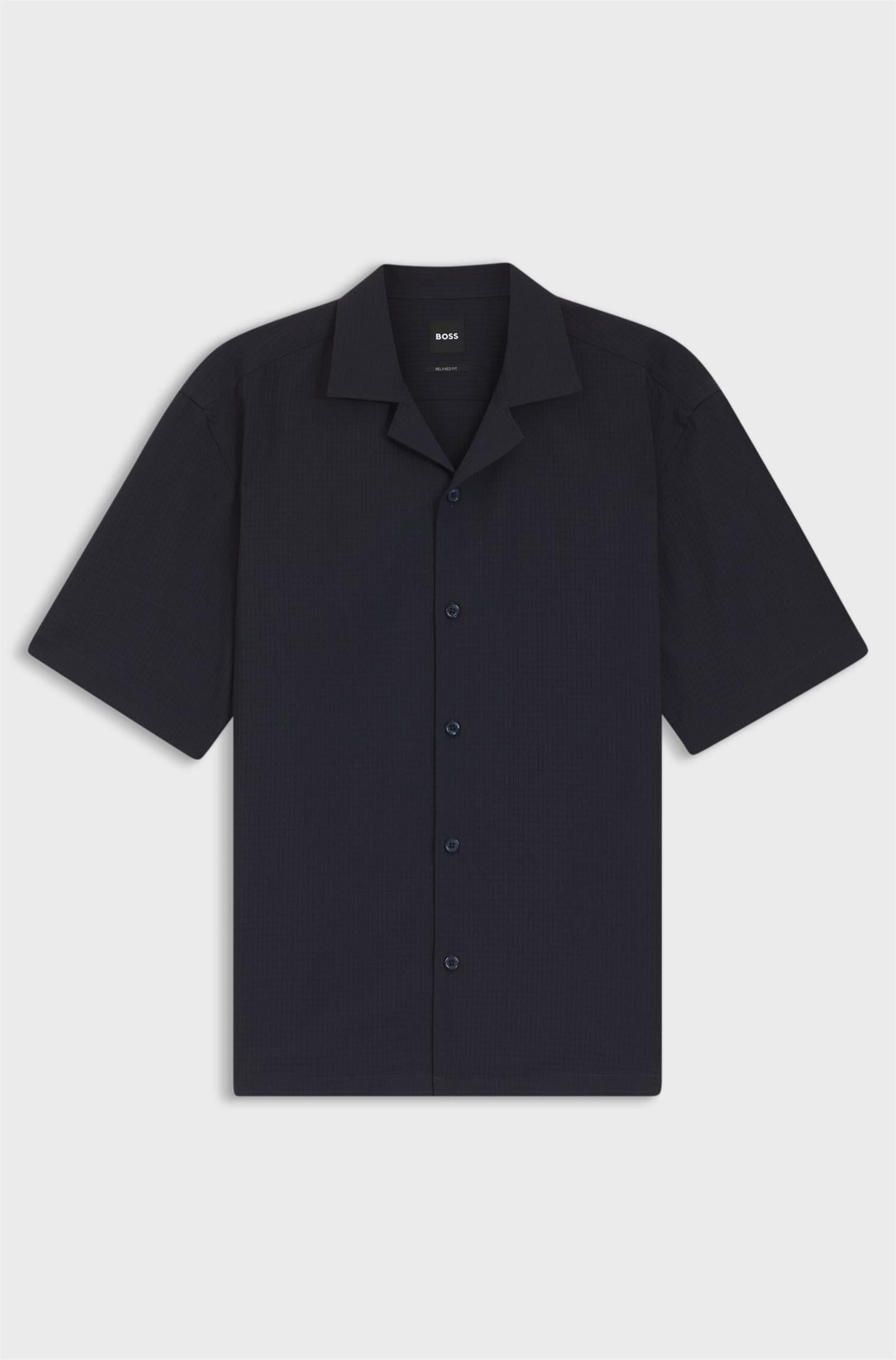 P-Lars Relaxed-fit shirt in wool-blend mesh