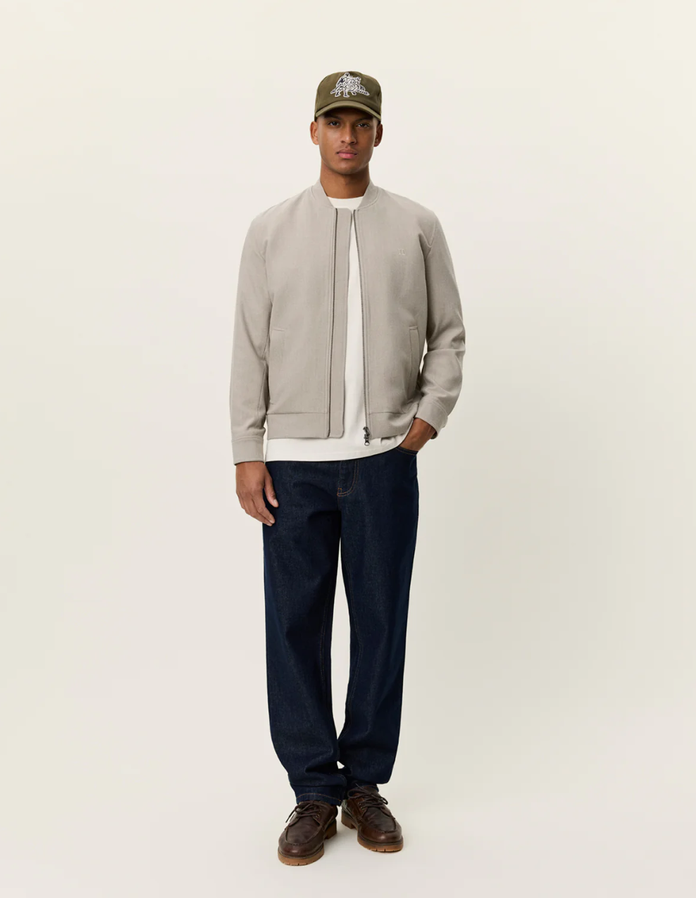 Como Reg Bomber Jacket Laural Oak Sand