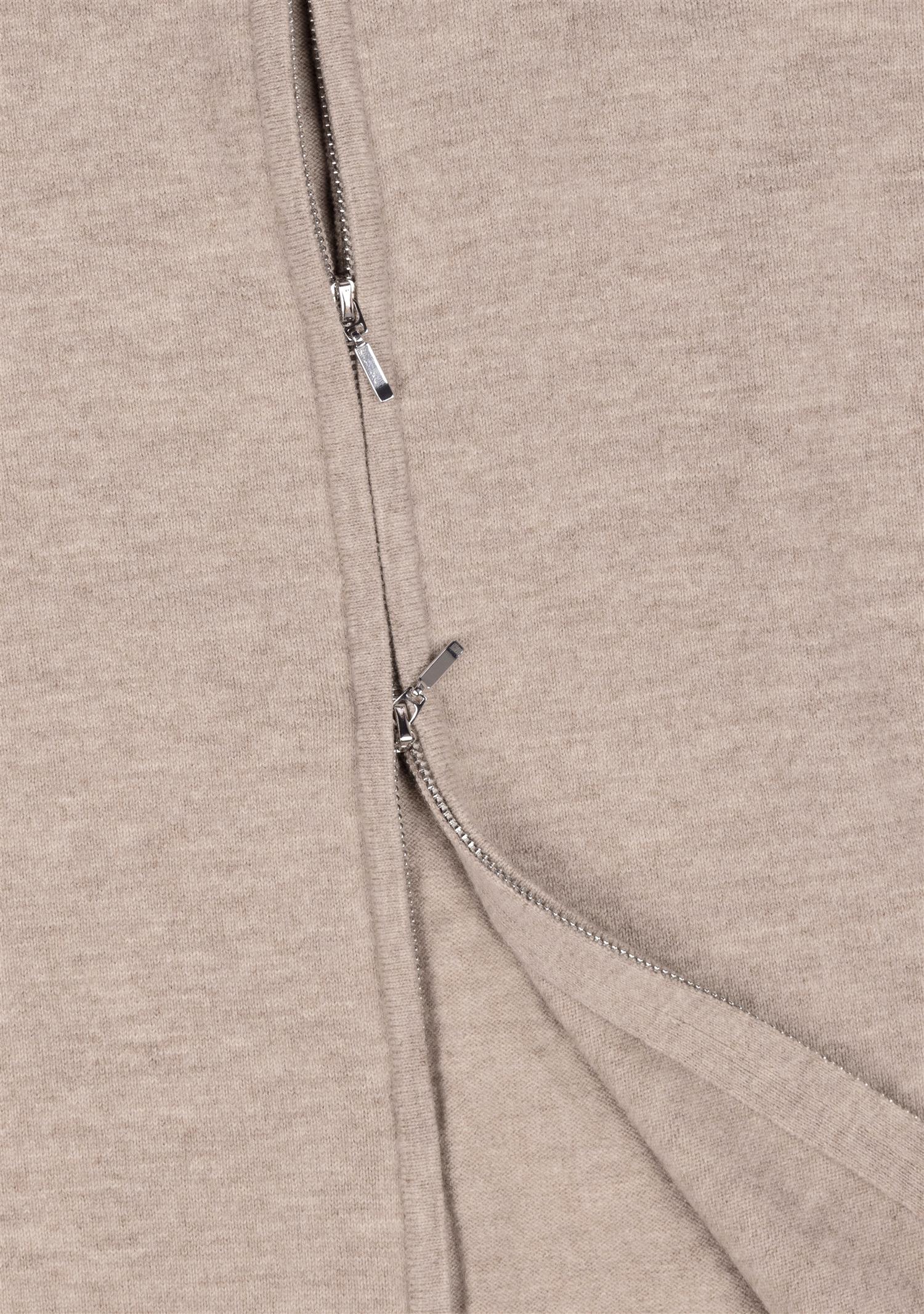 Ralph Full Zip Sweater Taupe