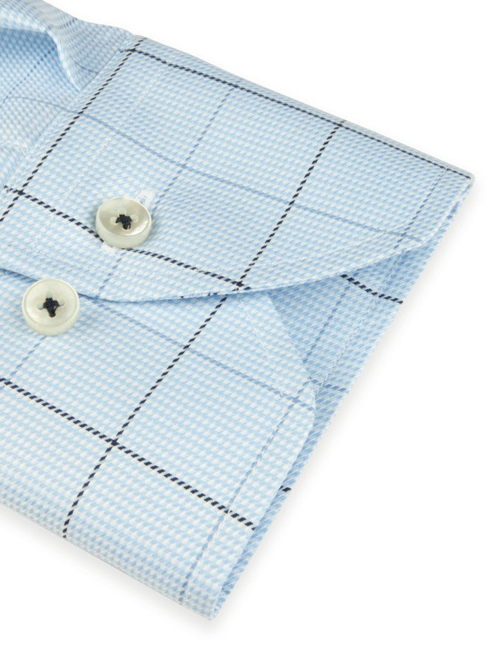 Light blue Checked Twill Regular Shirt