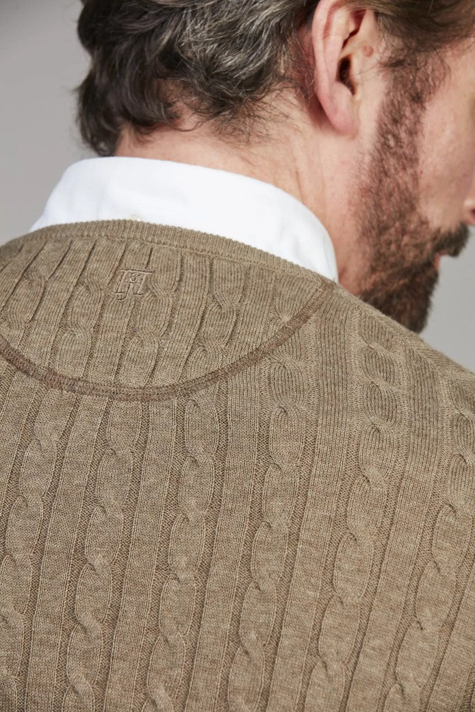 Crew Neck Cable Knit Breen