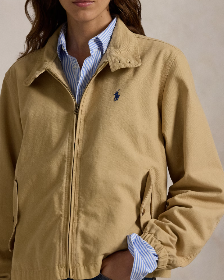 COTTON CANVAS JACKET-VINTAGE KHAKI