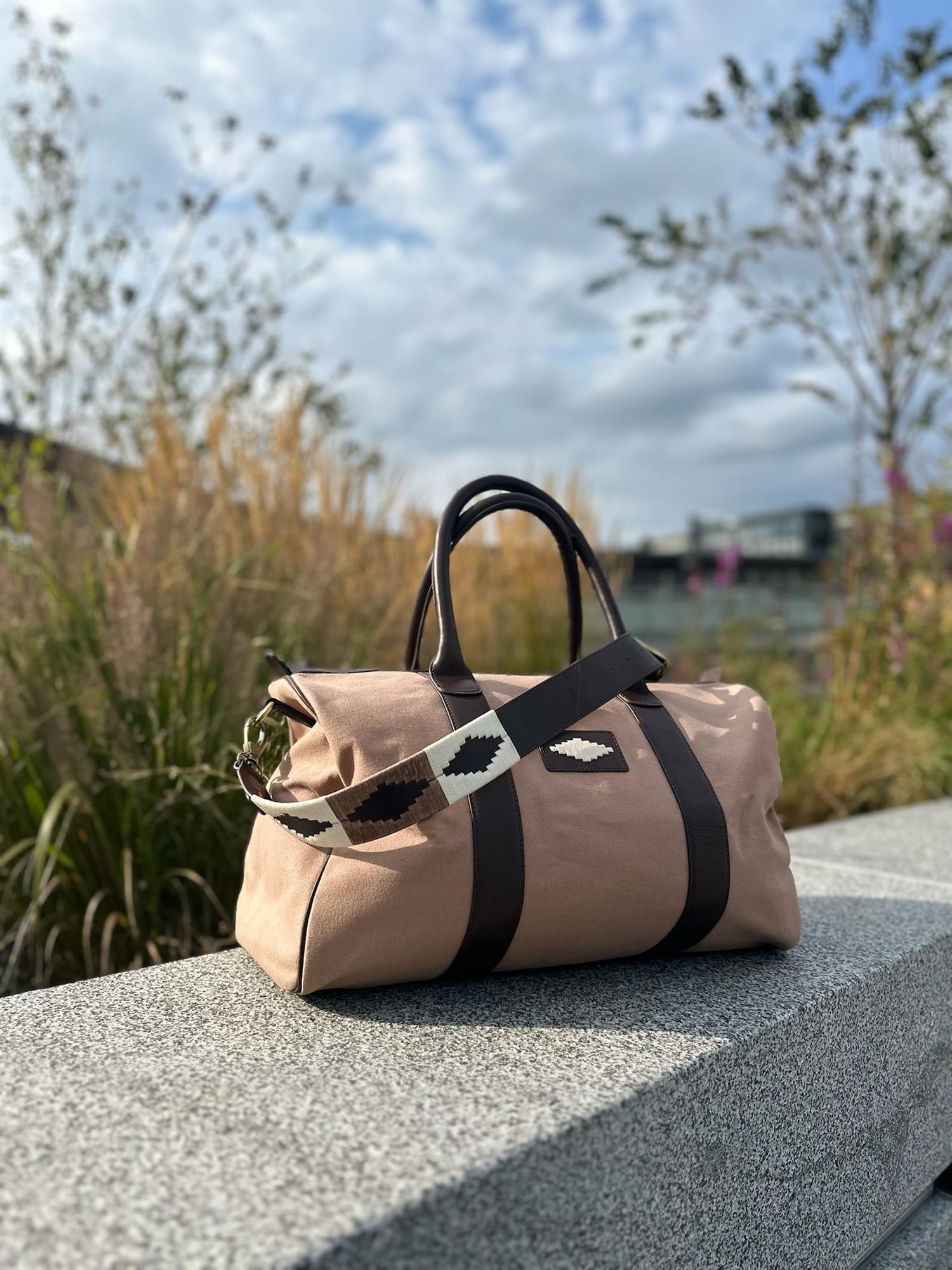 Varon Small Travel Bag Sand Canvas