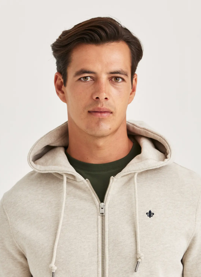 Brandon Lily Zip Hood Khaki