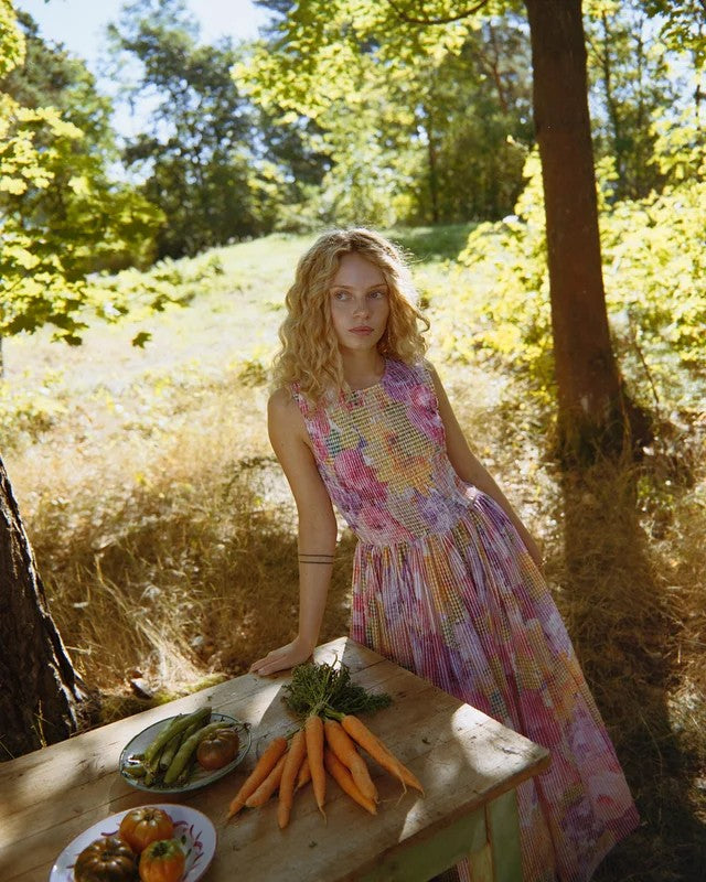 Checks Maxi Dress Confetti