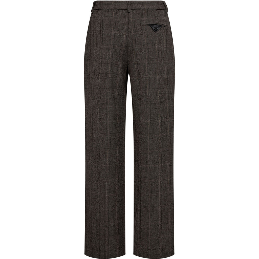 Check Fit Plain Pant Mocca