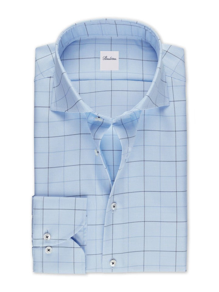 Light blue Checked Twill Regular Shirt