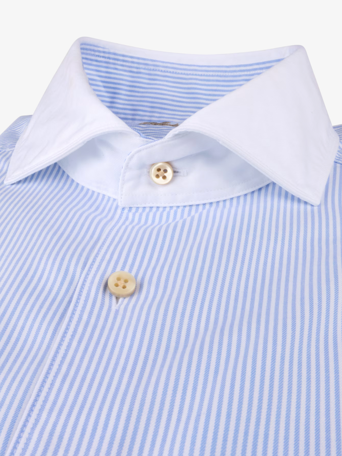 Casual Light blue Twill Shirt with Contrast