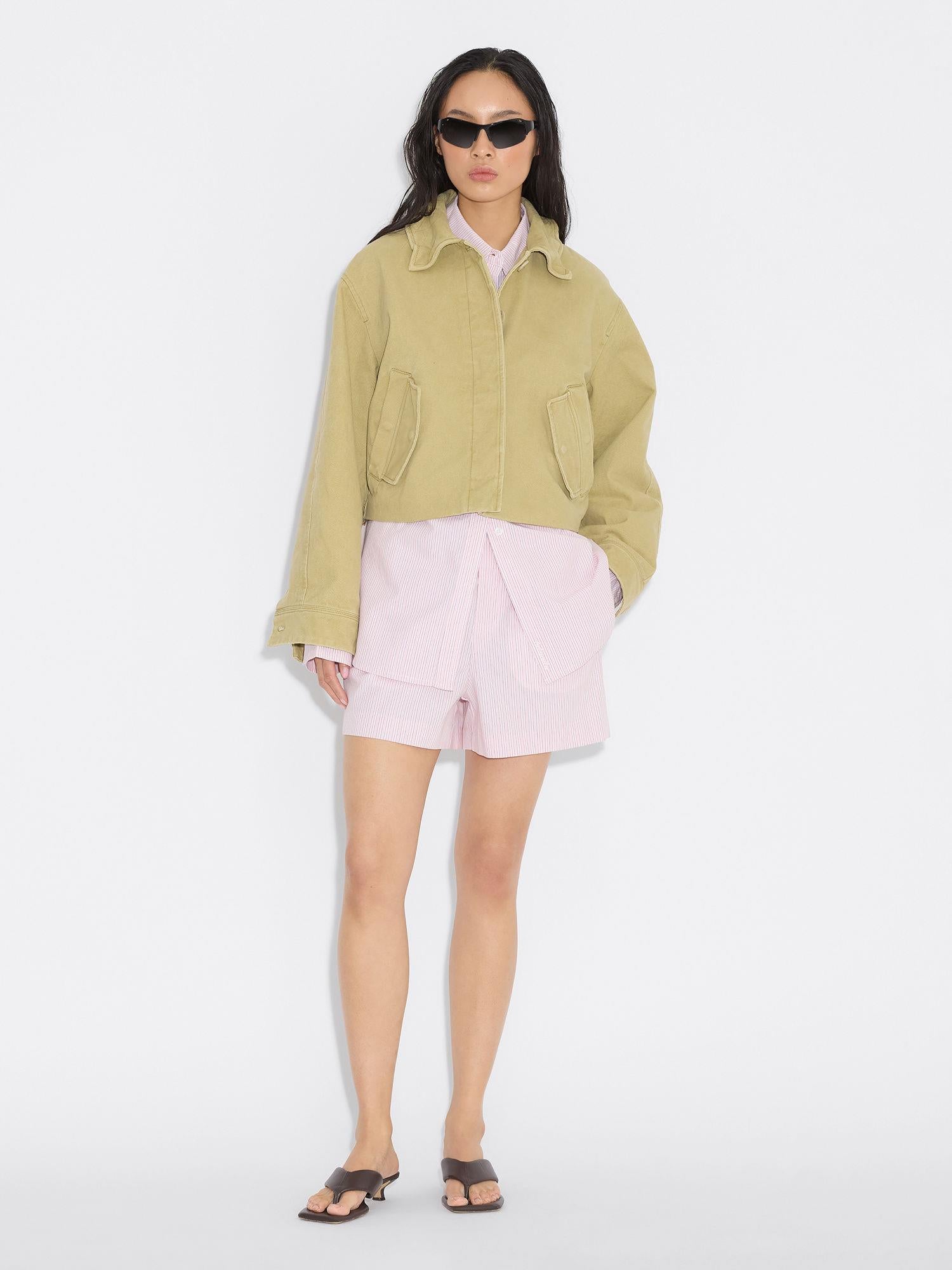 Loose Stripe Shirt Pink Mix