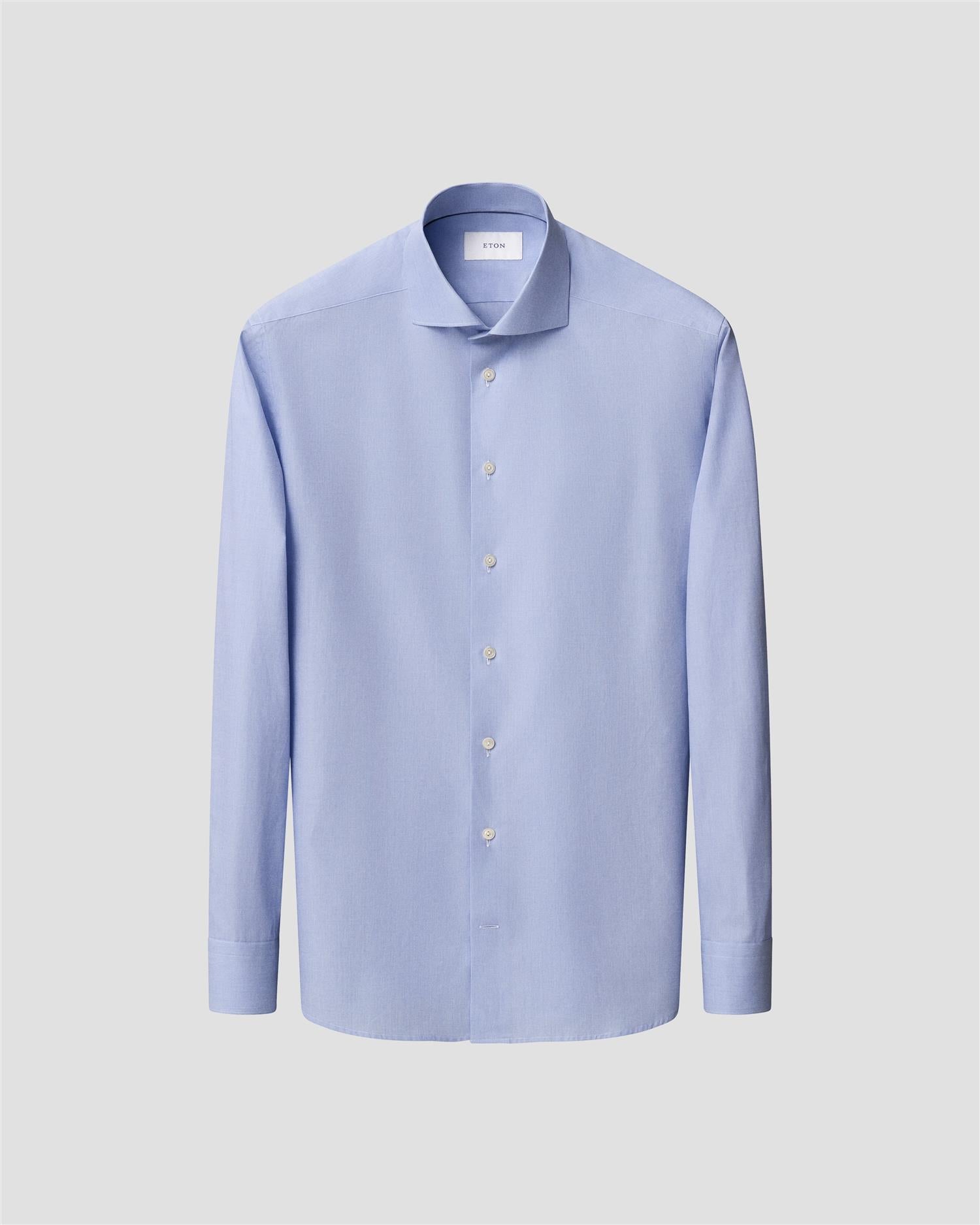Mid Blue End on End Breeze Poplin Shirt Slimfit