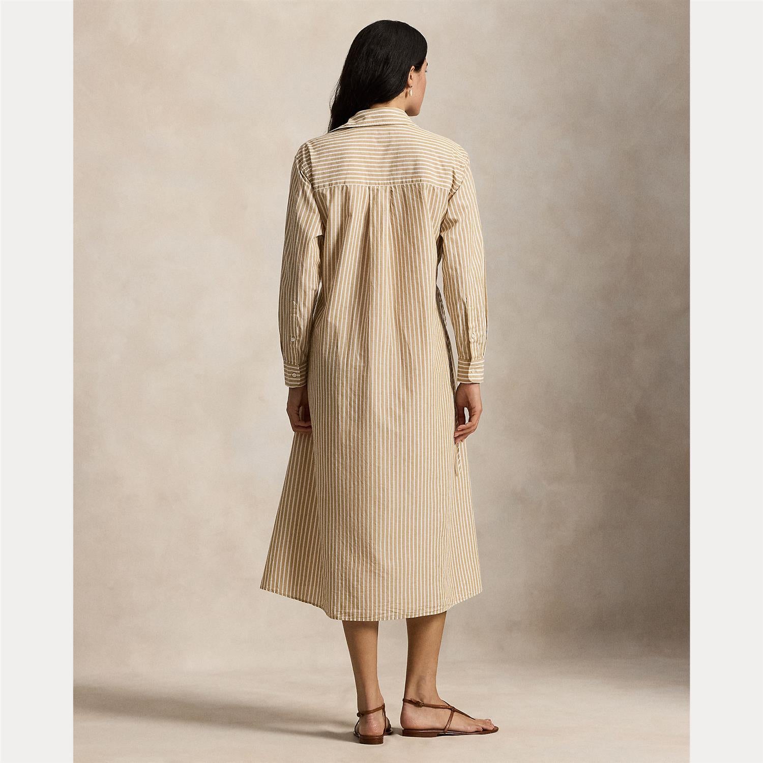 Woven-Shirt Dress-Dresses
