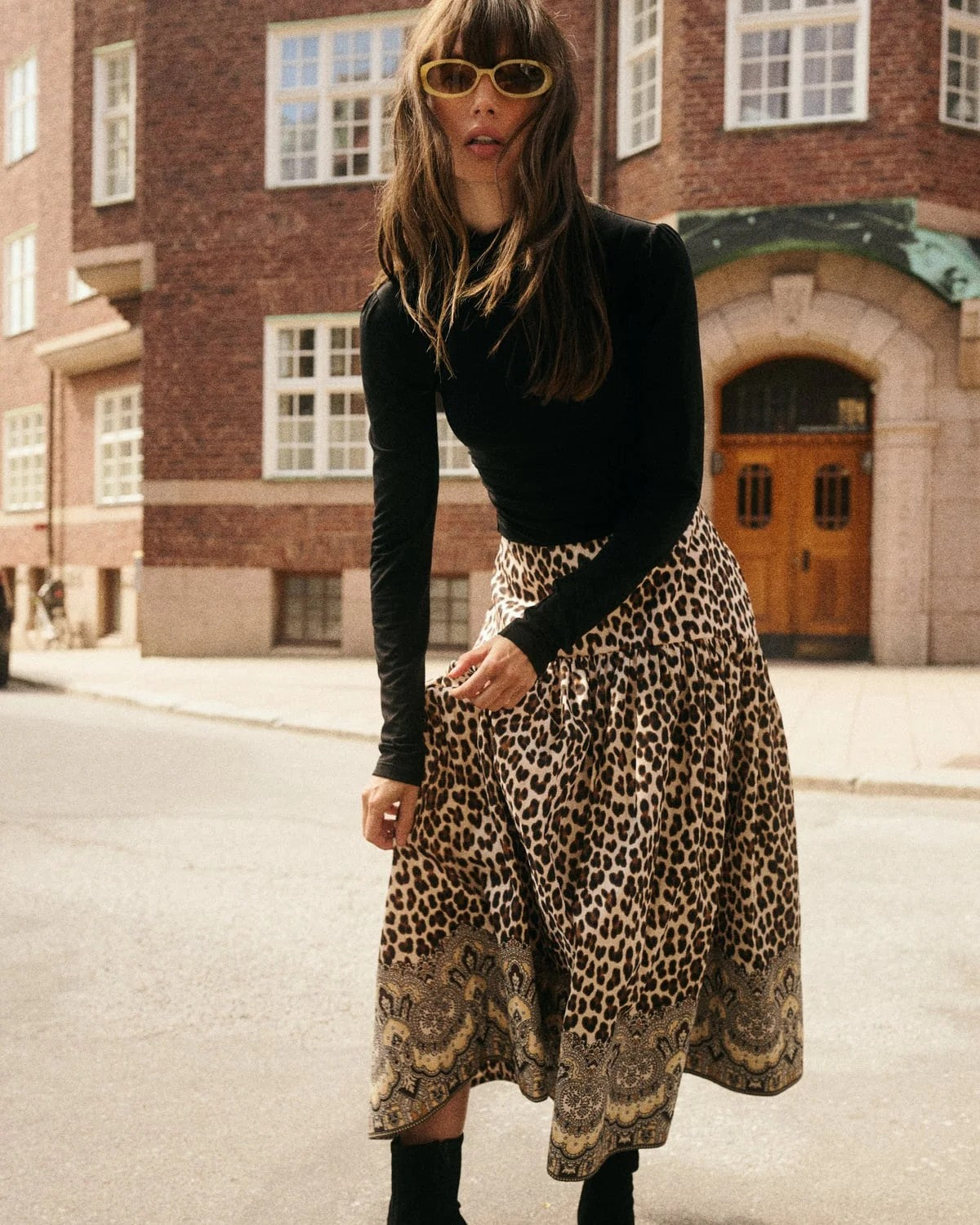 Tafette Midi Skirt Wildpaisley