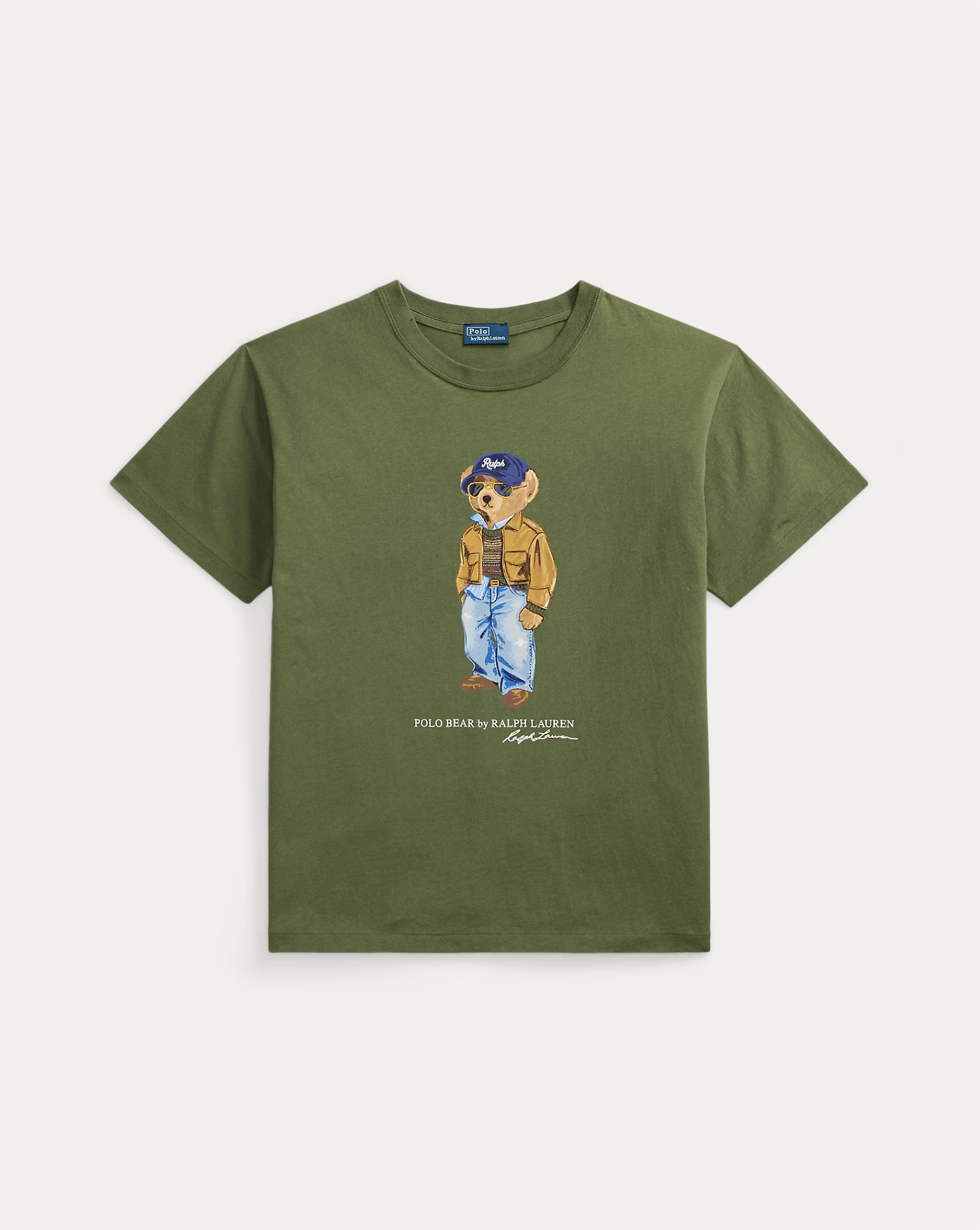 Polo Bear Cotton Jersey T-shirt Dense Olive