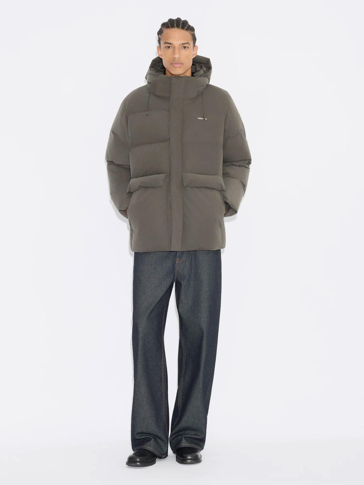 Dovre Brushed Down Jacket Dk. Green