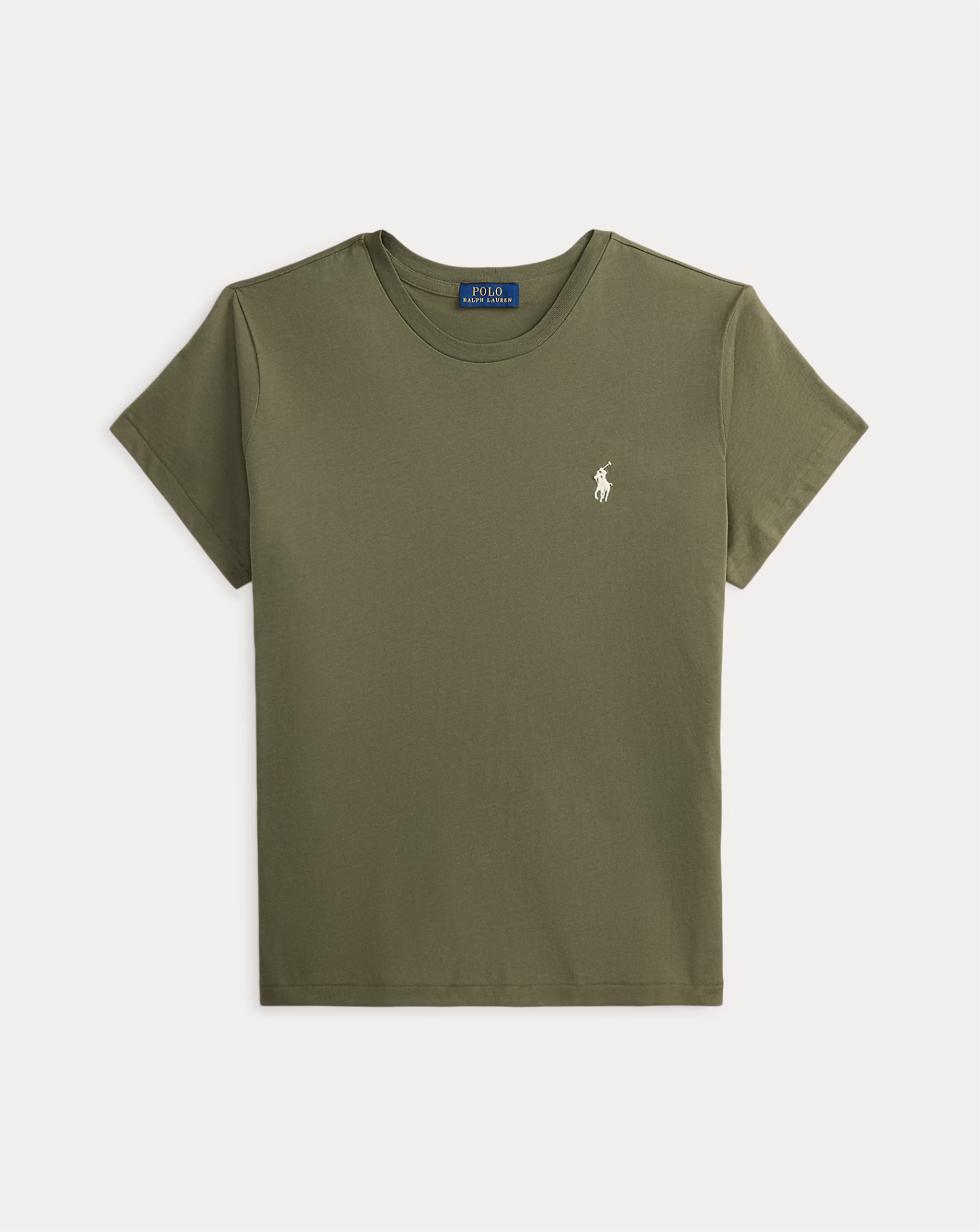 Classic fit cotton jersey crewneck tee dense olive