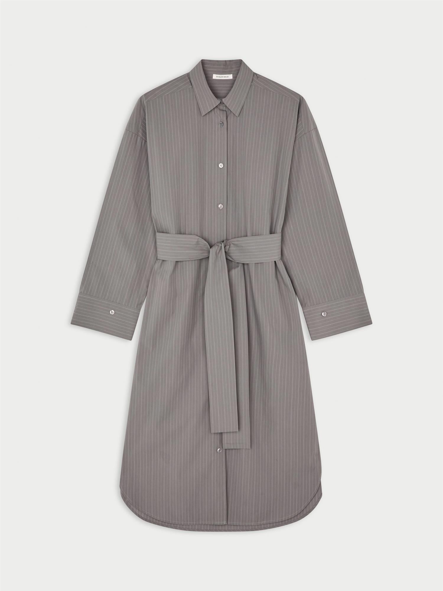 Derris Dress Grey Stripe