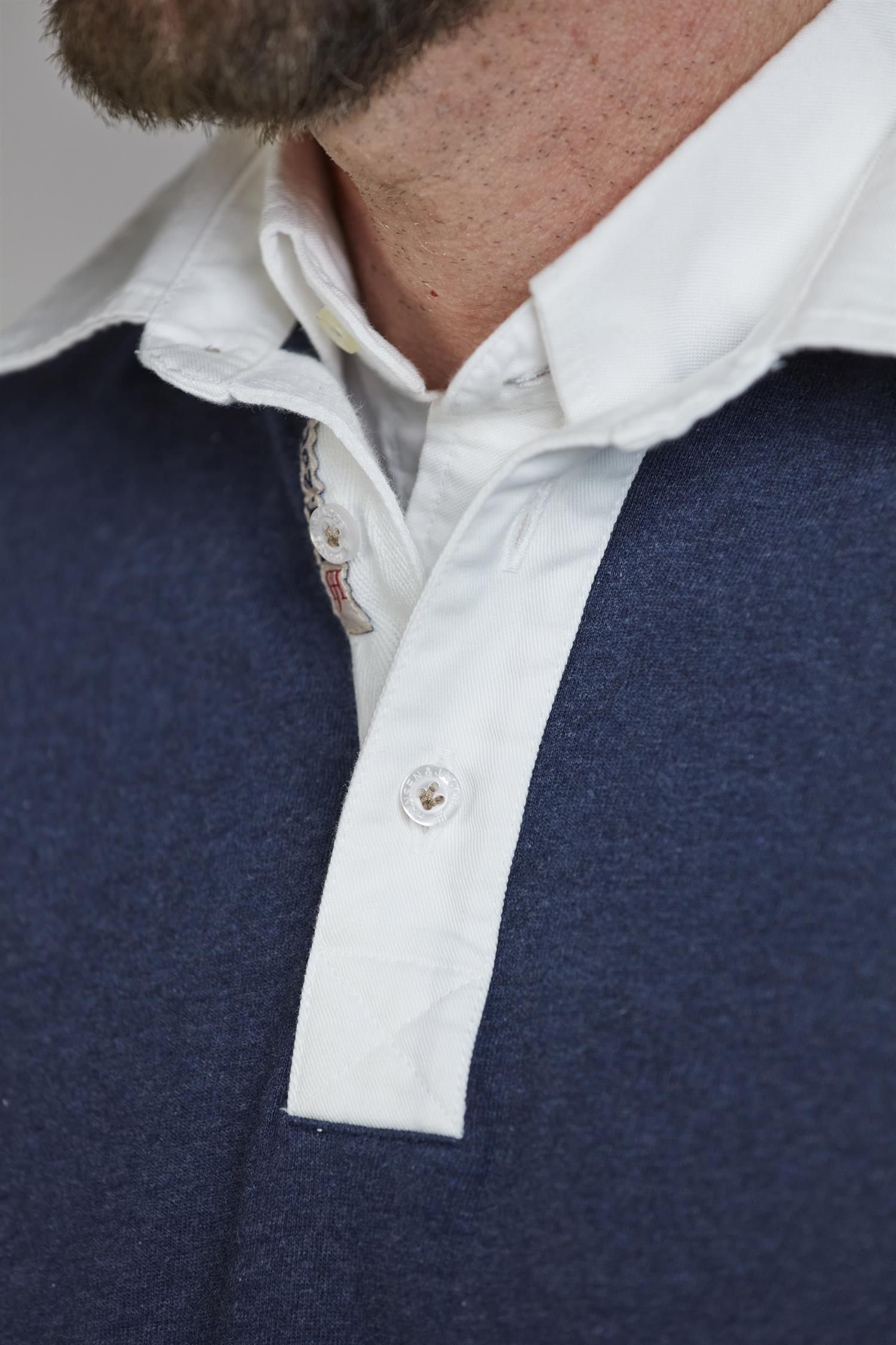 Stripe Back Rugger Navy