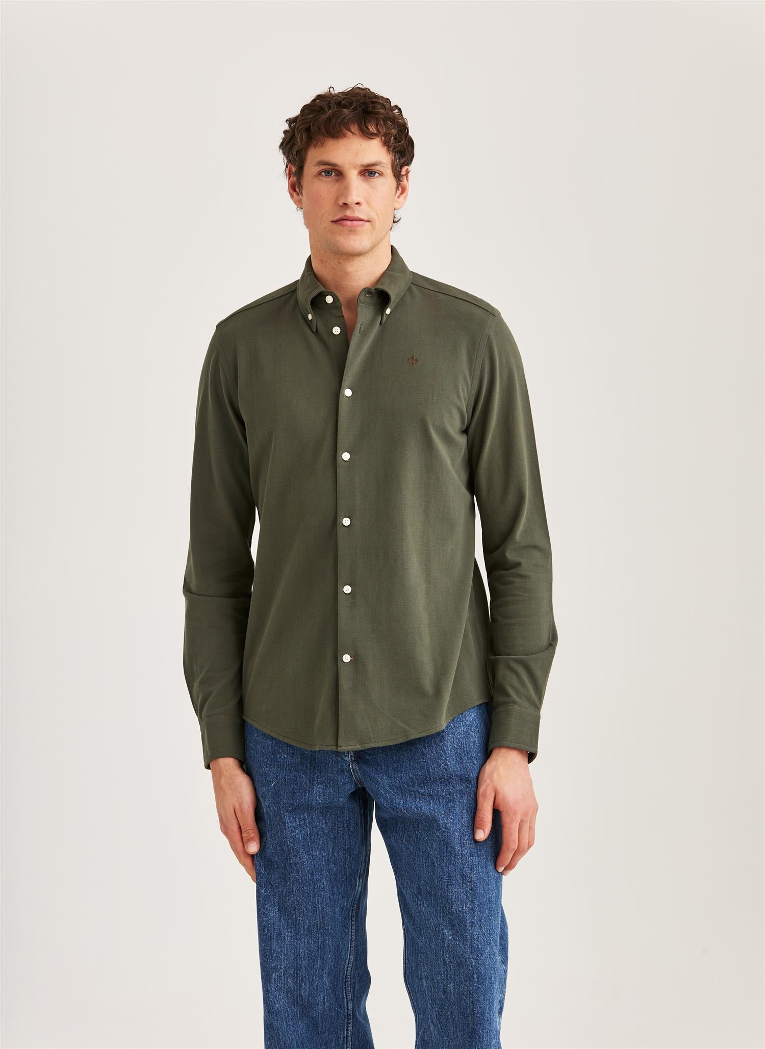 Camden Piqué Shirt Olive