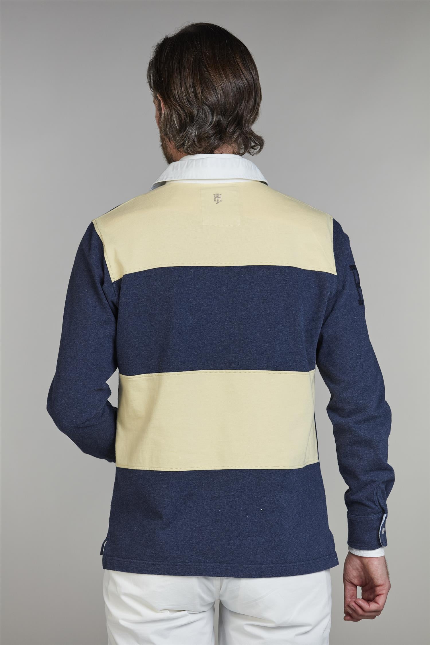 Stripe Back Rugger Navy