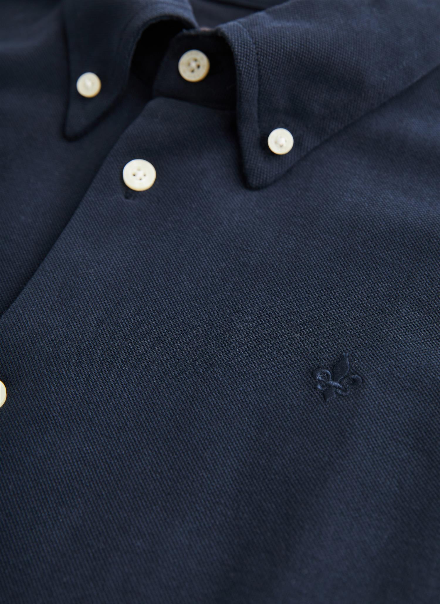Camden Piqué Shirt Old Blue