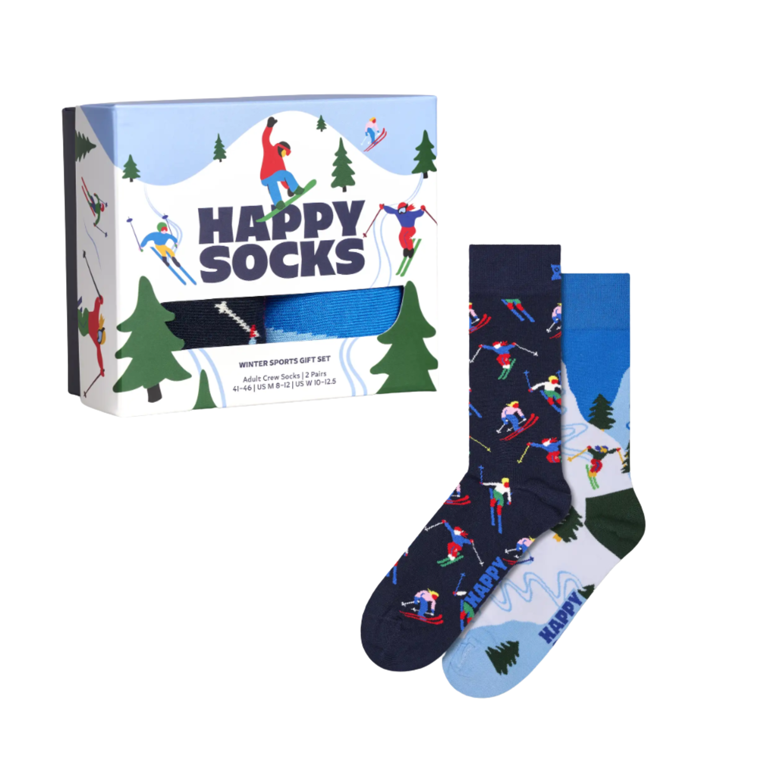 2-Pack Winter Sports Socks Gift Set 41-46