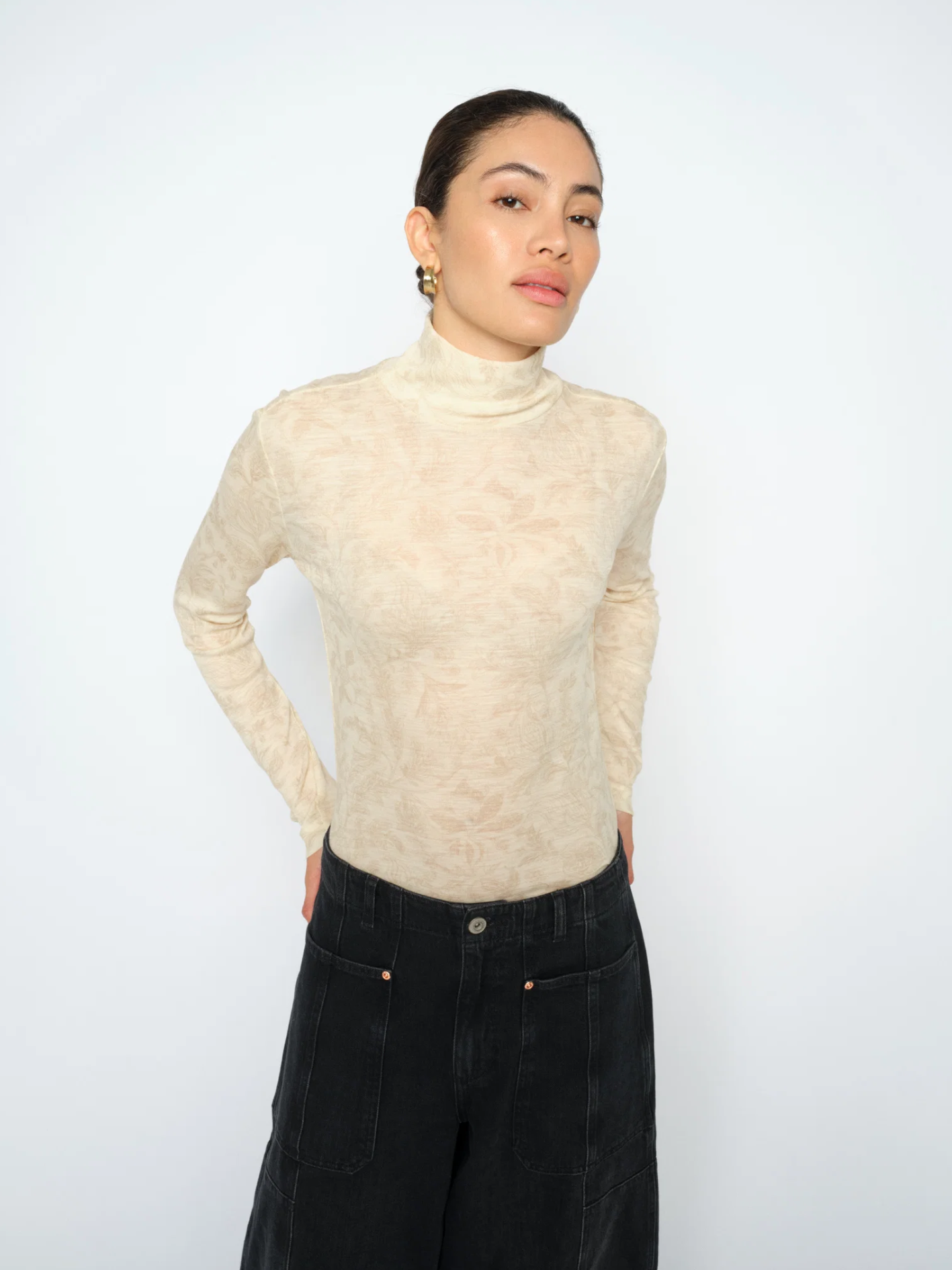 Mmxinna Fleur Turtleneck Oxford Tan