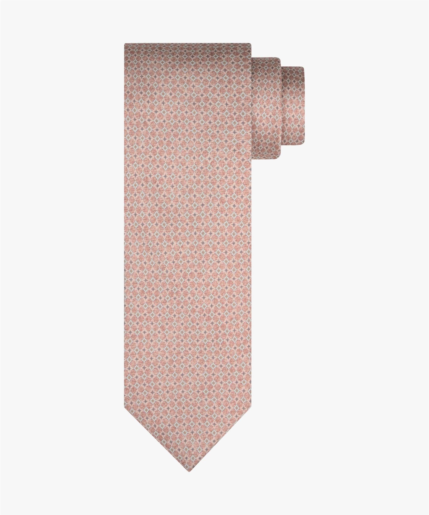 Tie Silk Print Motif Pink