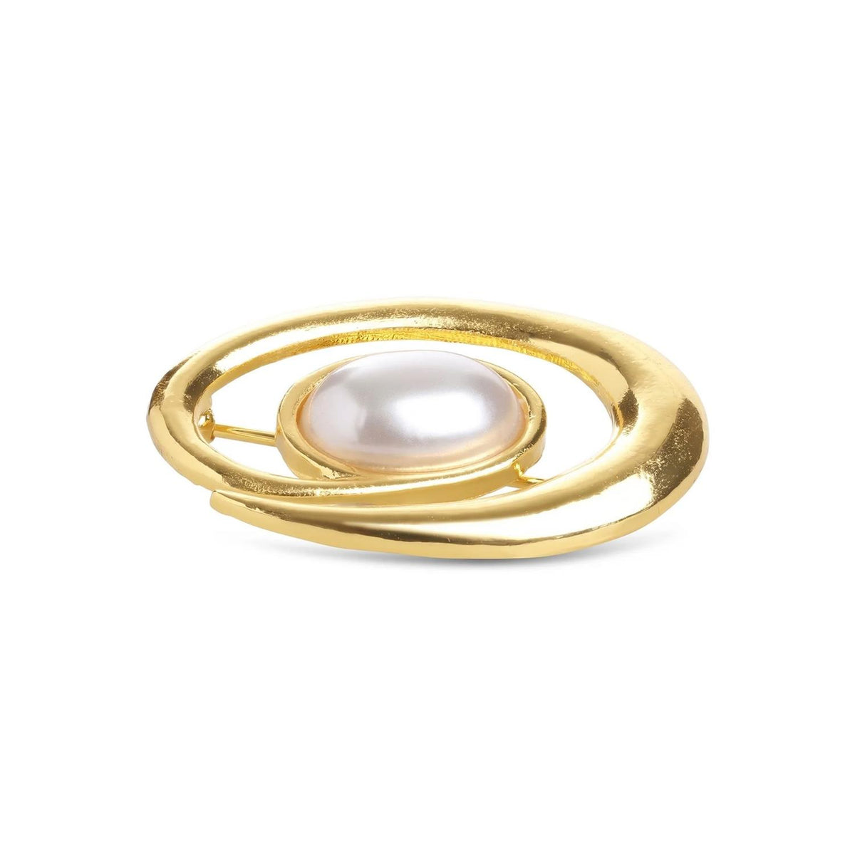 Morgana - Pearl Brooch Gold