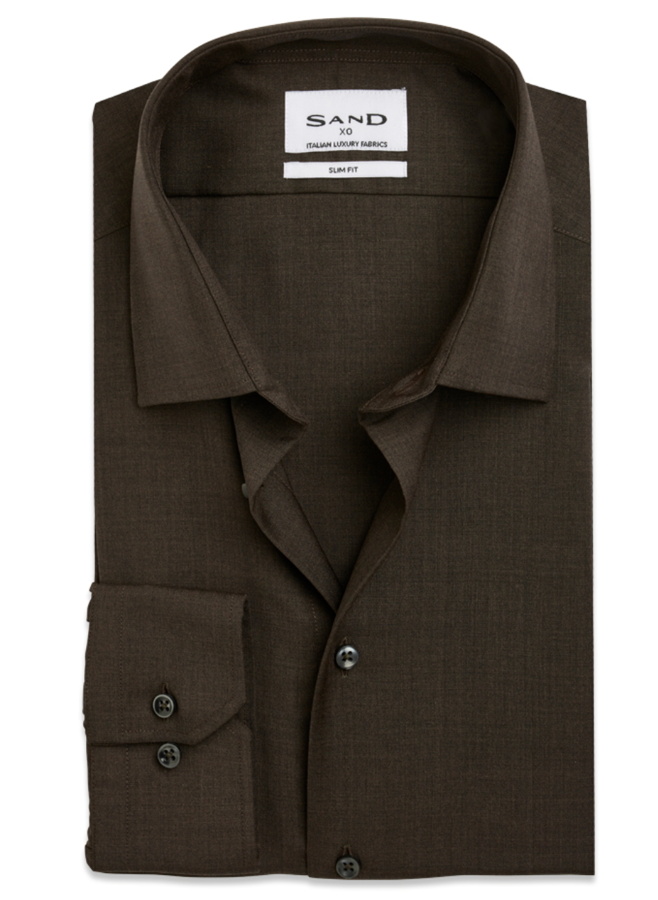 Wool Shirt Jake  Dark Brown