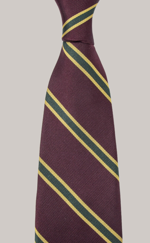 Triplestripe Silk Tie Burgundy