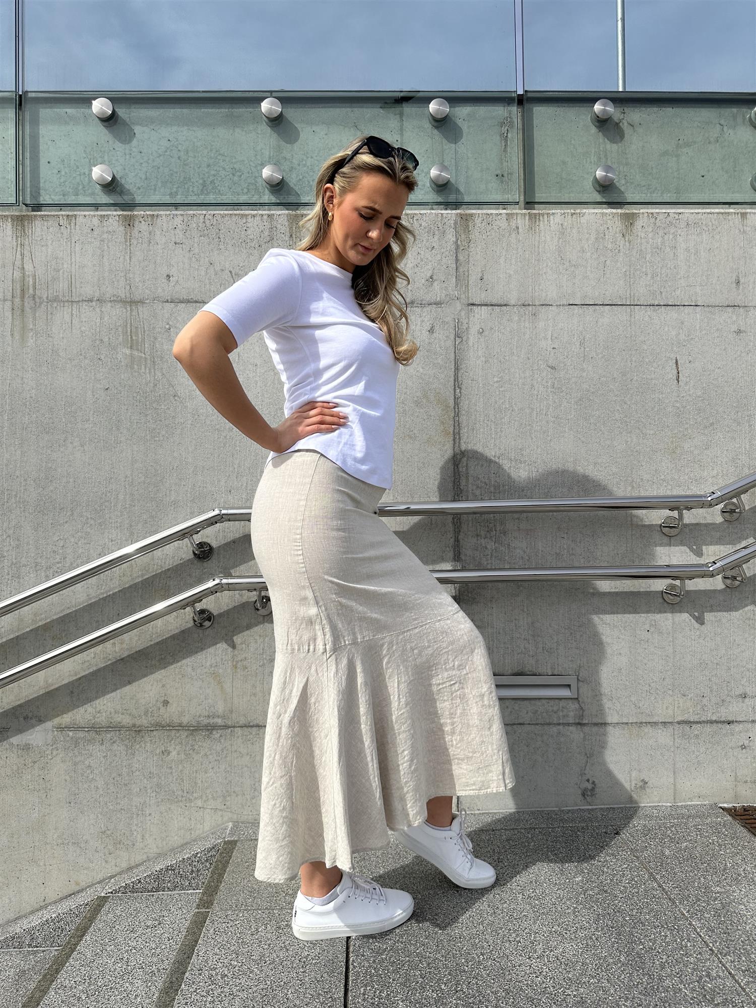 Pippi Linen Skirt Sand