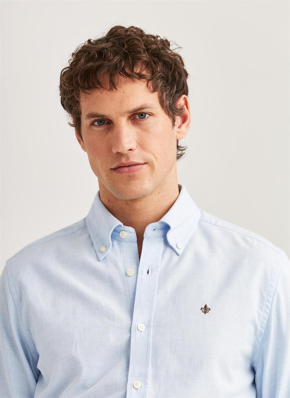 Watts Flannel Shirt-Slim Fit Light Blue