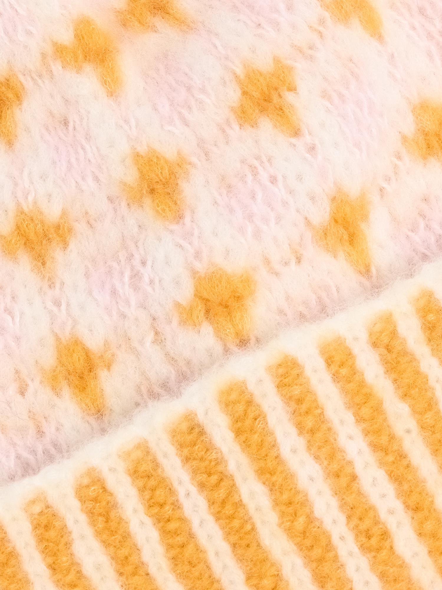 Norwegian Wool Beanie Orange Mix