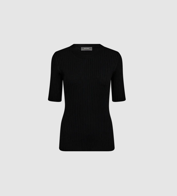 MMRelena Rib SS Crew Neck Knit