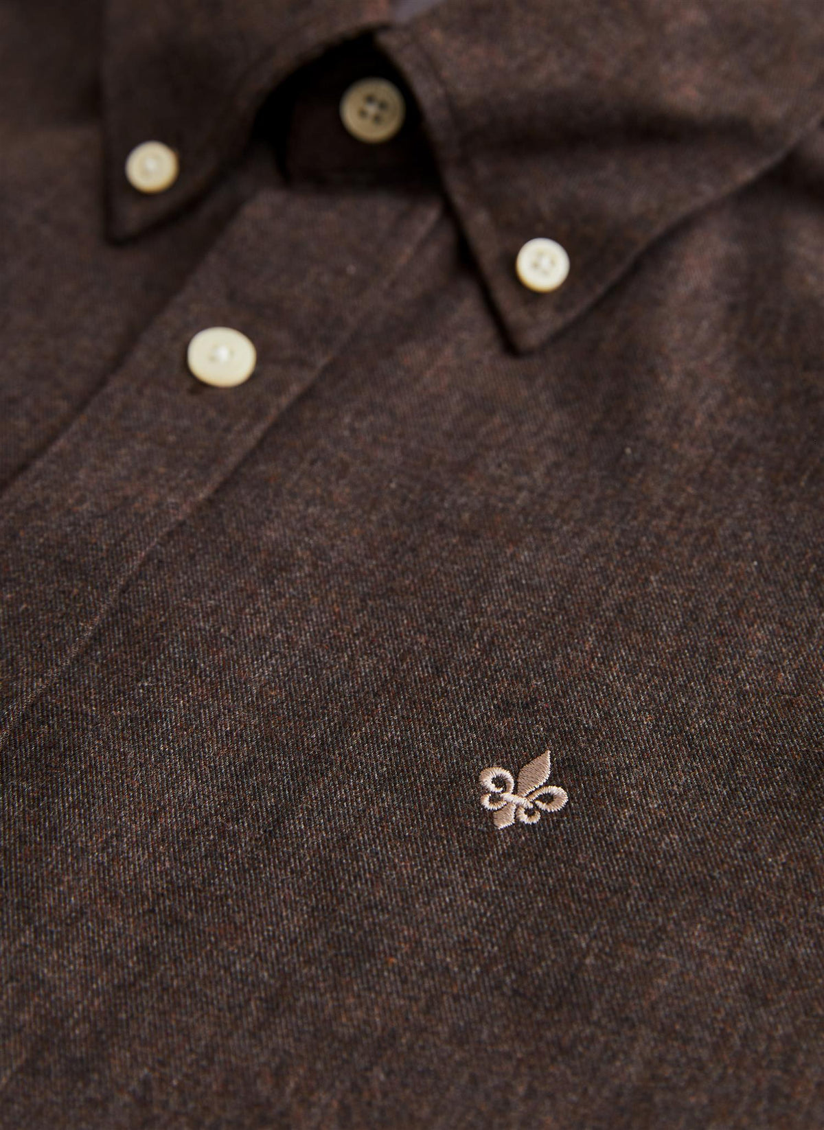 Watts Flannel Shirt-Slim Fit Brown