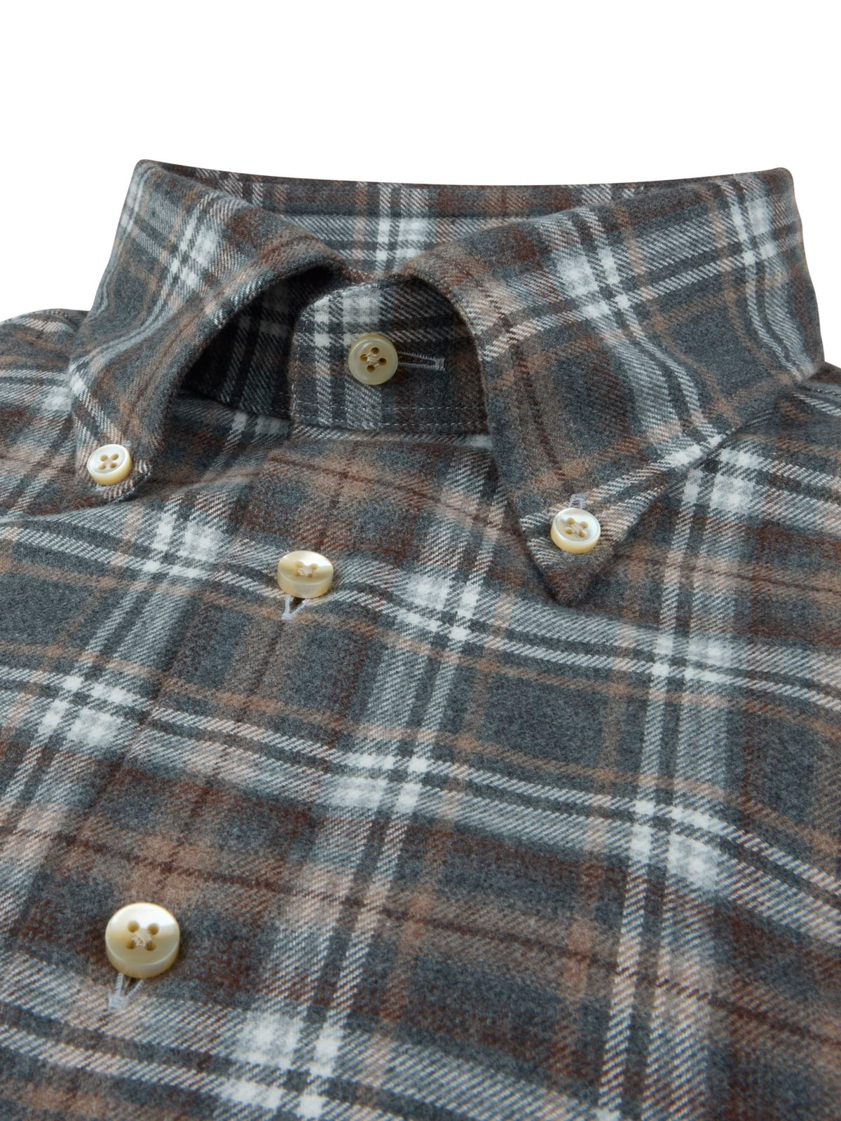 Regular Dark grey checked Flannel Shit