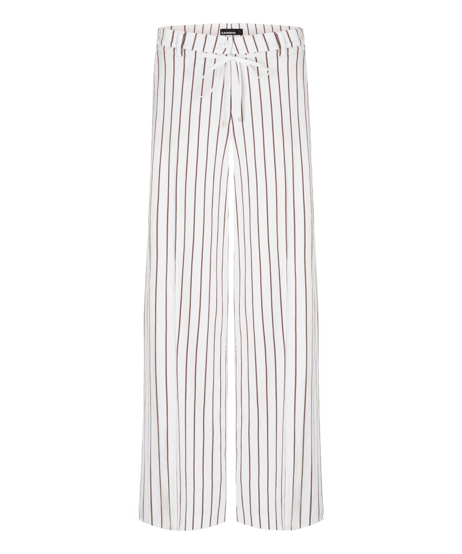 Adrienne Stripe White/co