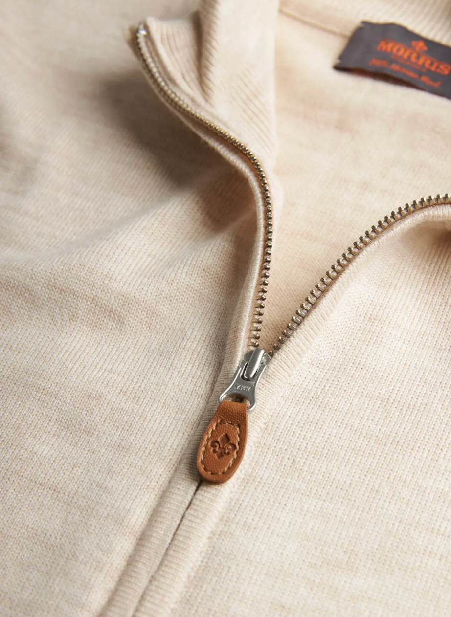 Merino Zip Vest Offwhite