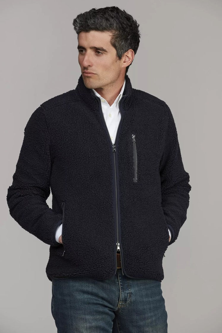 PILE FLEECE JACKET NAVY