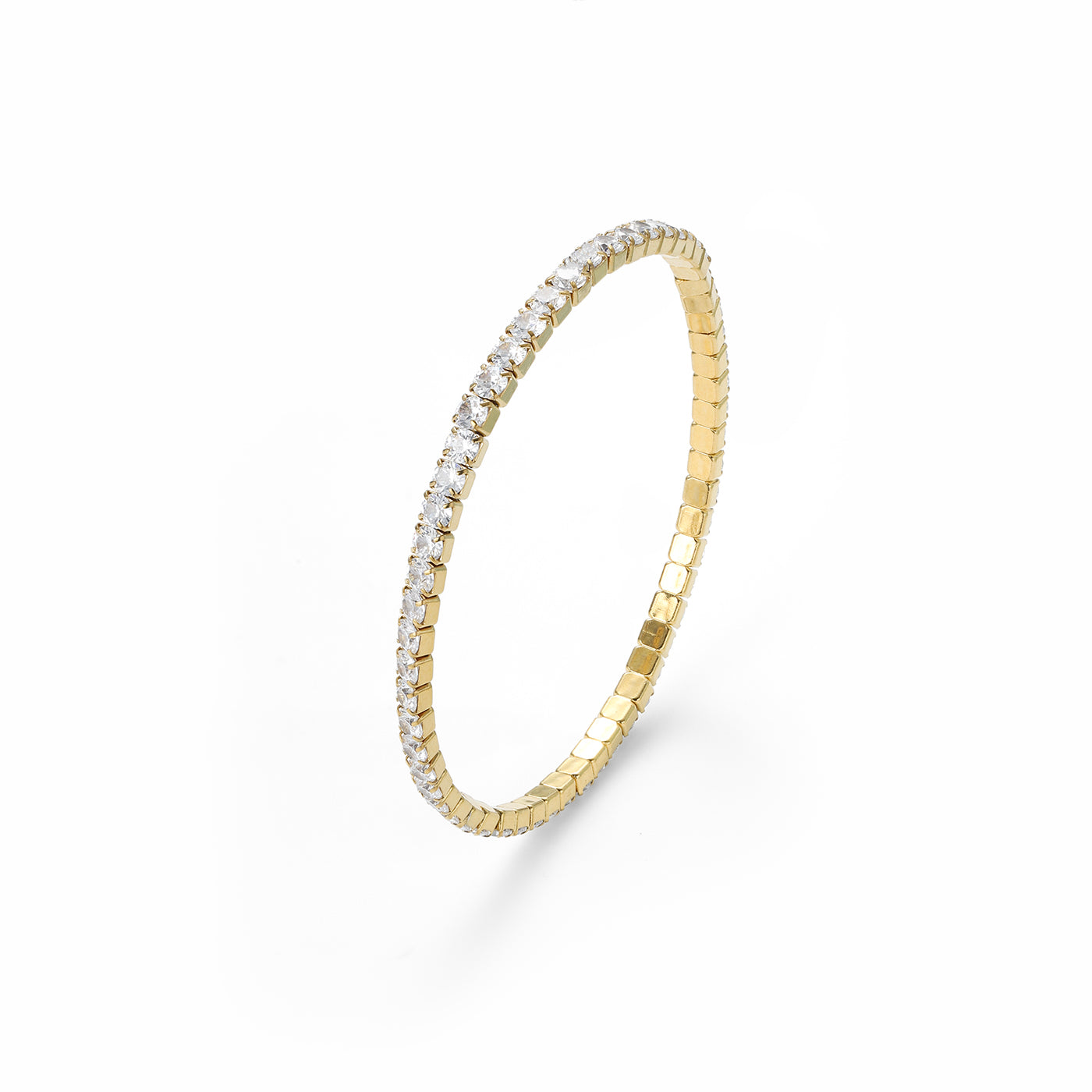 SUNNY-TENNIS BRACELET CRYSTAL STAINLESS STEEL-GOLD