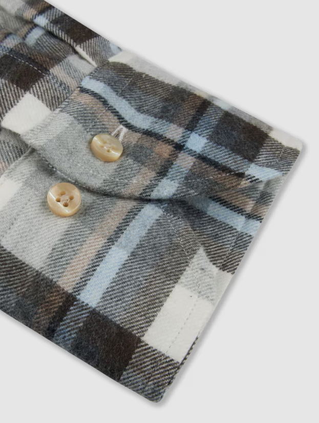 Light blue Checked Flannel Shirt