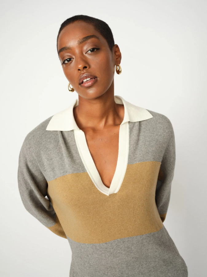 MMWylie Tani Bold Stripe Knit True Caramel