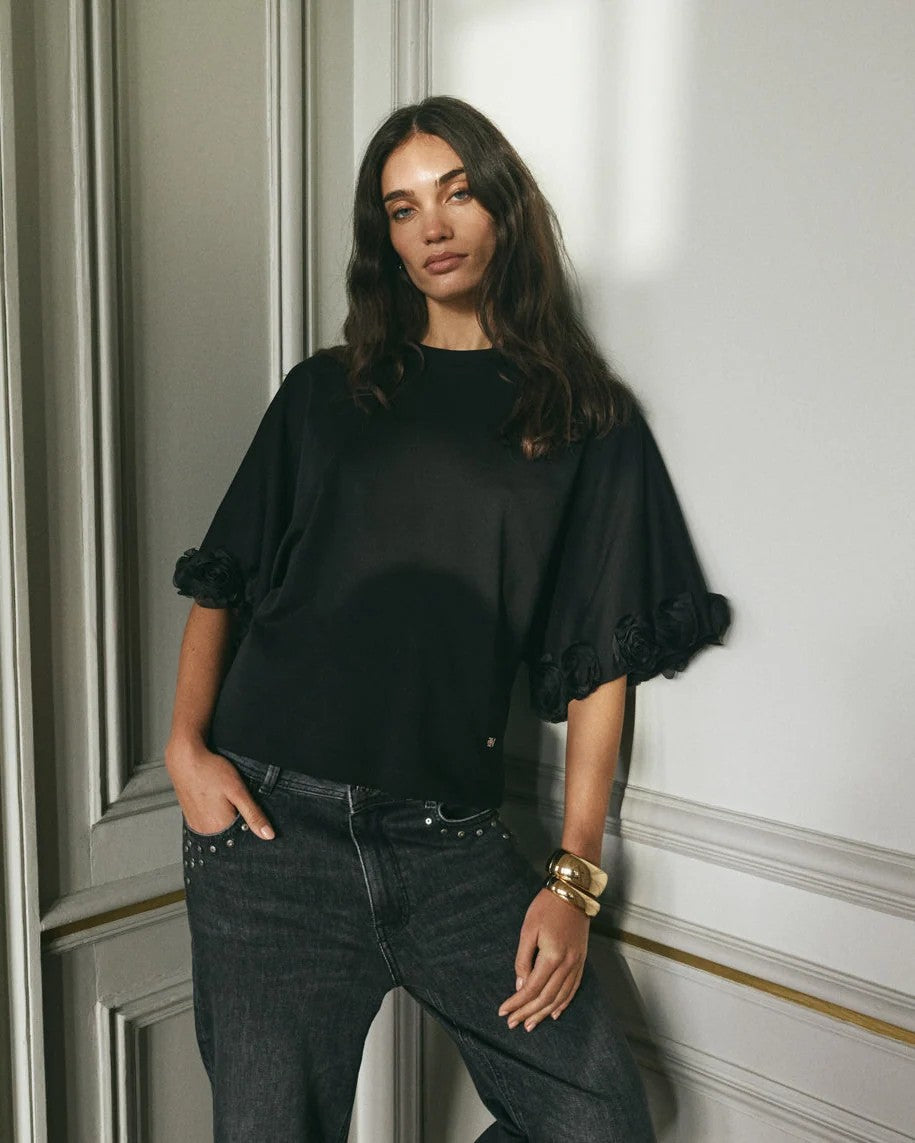 Mmrosette O-SS Tee Black