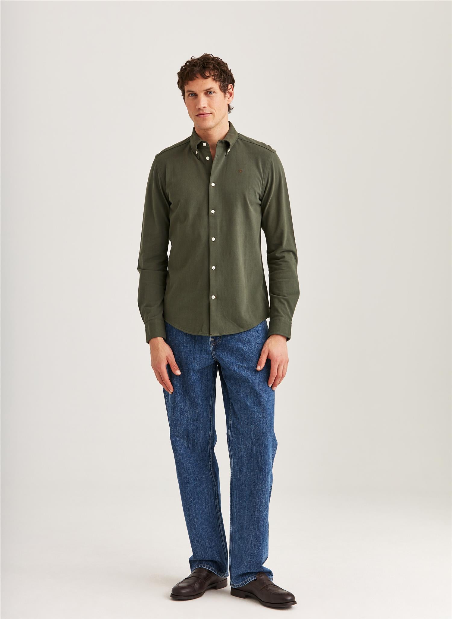 Camden Piqué Shirt Olive